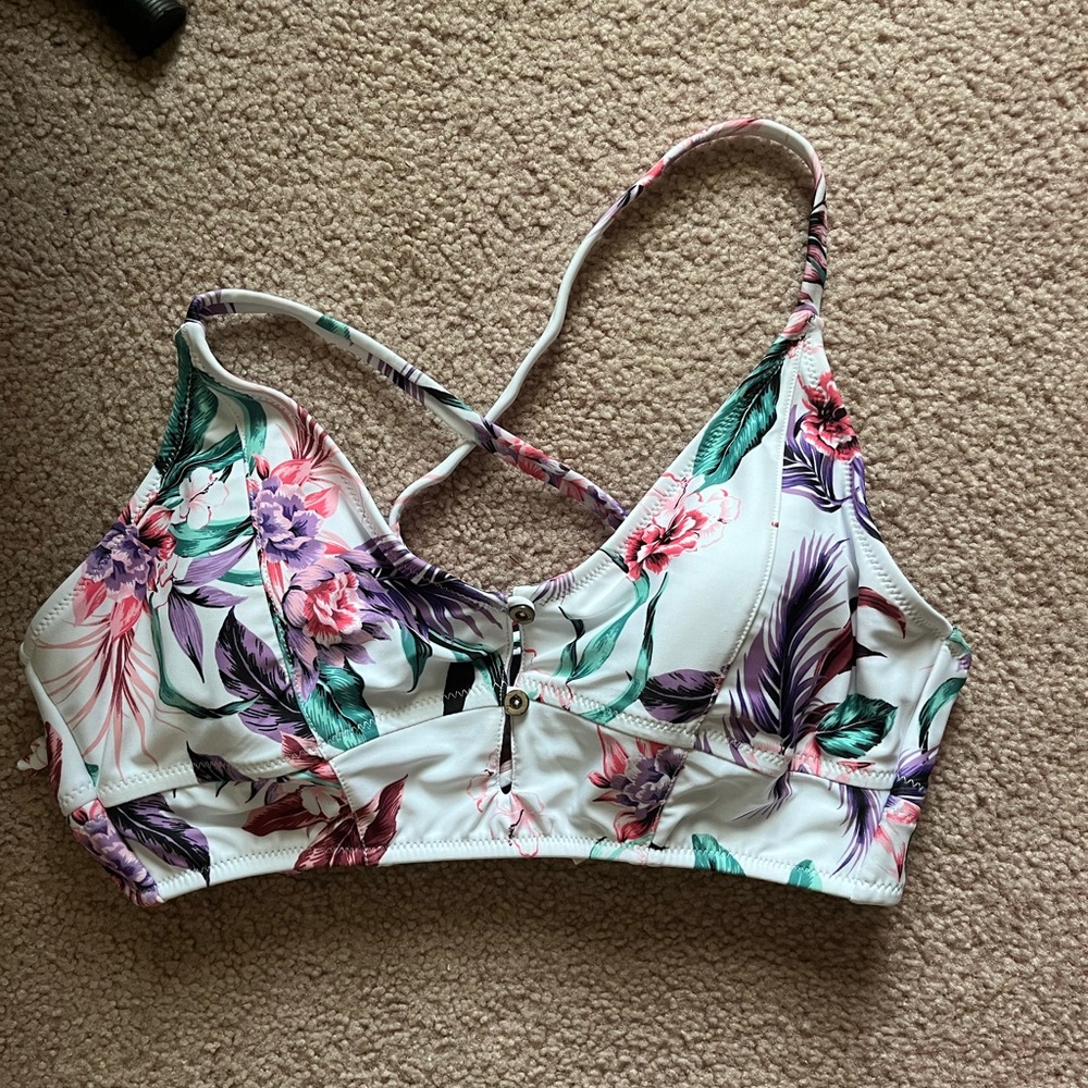 Marshalls Purple Floral Bikini Top